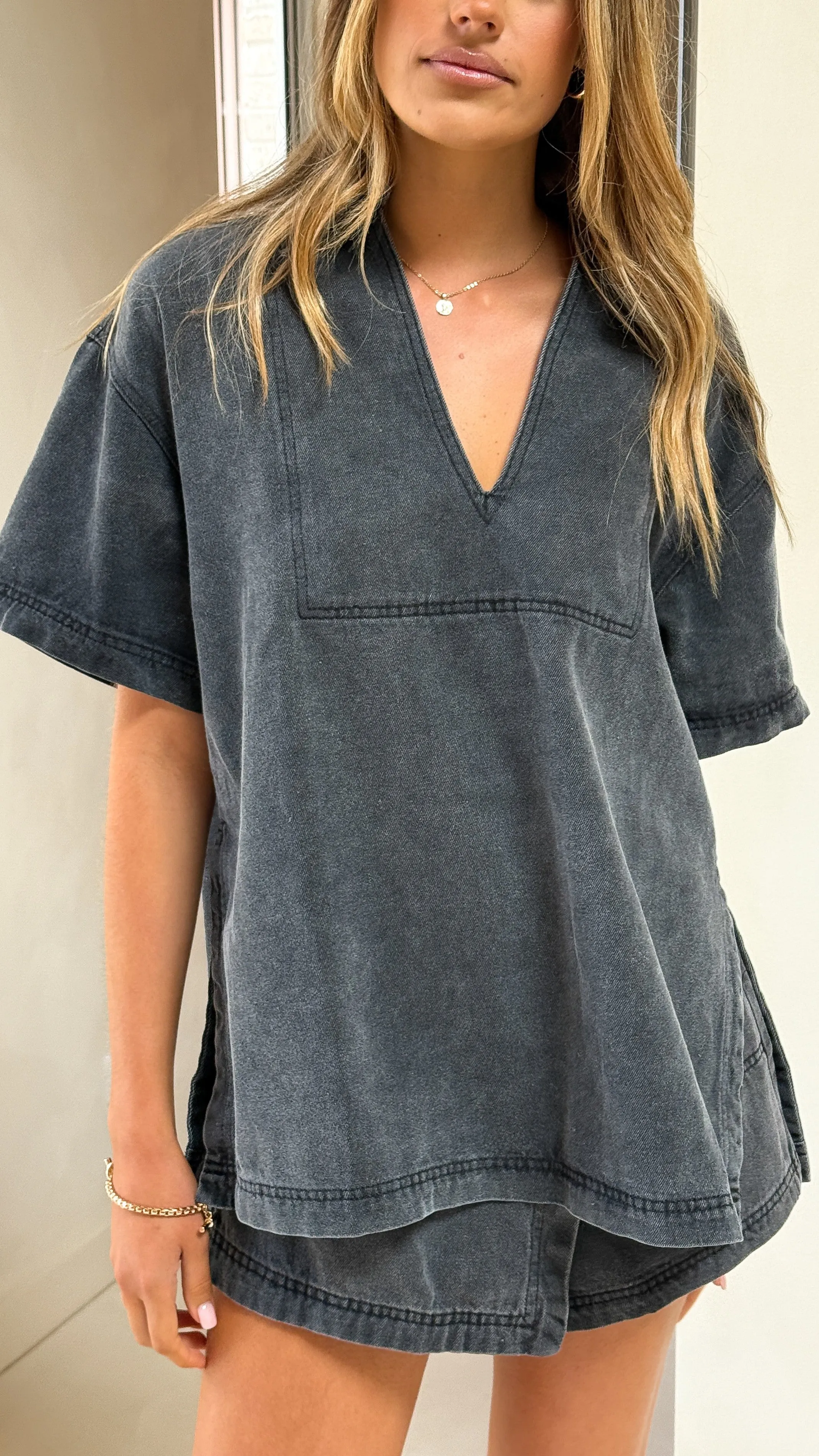 Alaina Skort - Black Denim sold by Billy J product image thumbnail 4