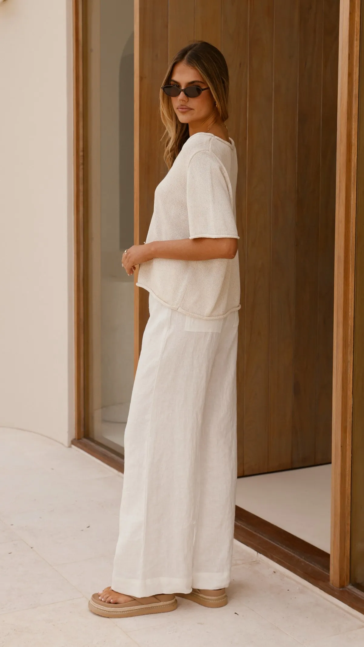 Spring Scoop Neck Tee - Natural sold by Billy J product image thumbnail 3