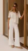 Spring Scoop Neck Tee - Natural sold by Billy J