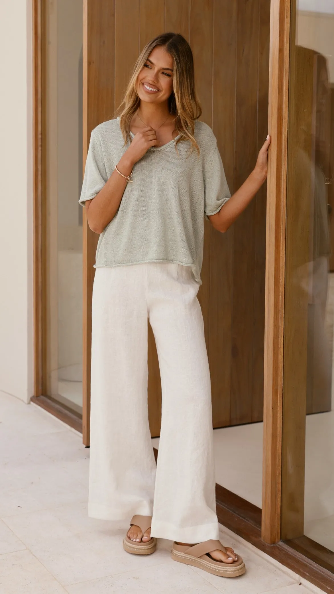 Spring Scoop Neck Tee - Sage sold by Billy J product image thumbnail 5