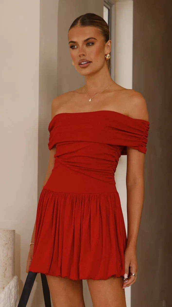 Manalla Mini Dress - Cherry sold by Billy J product image thumbnail 3