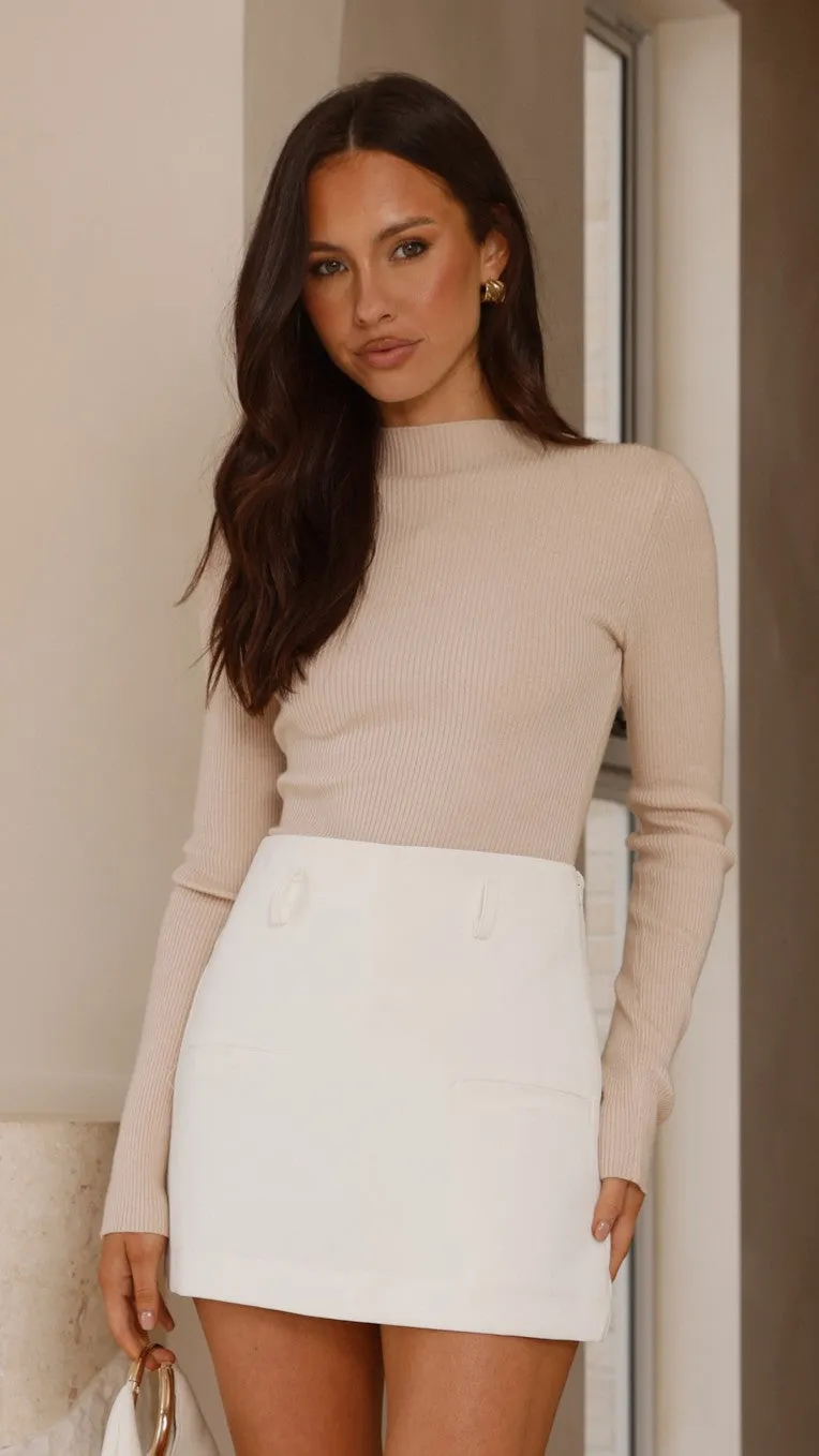 Malani Long Sleeve Top - Beige sold by Billy J