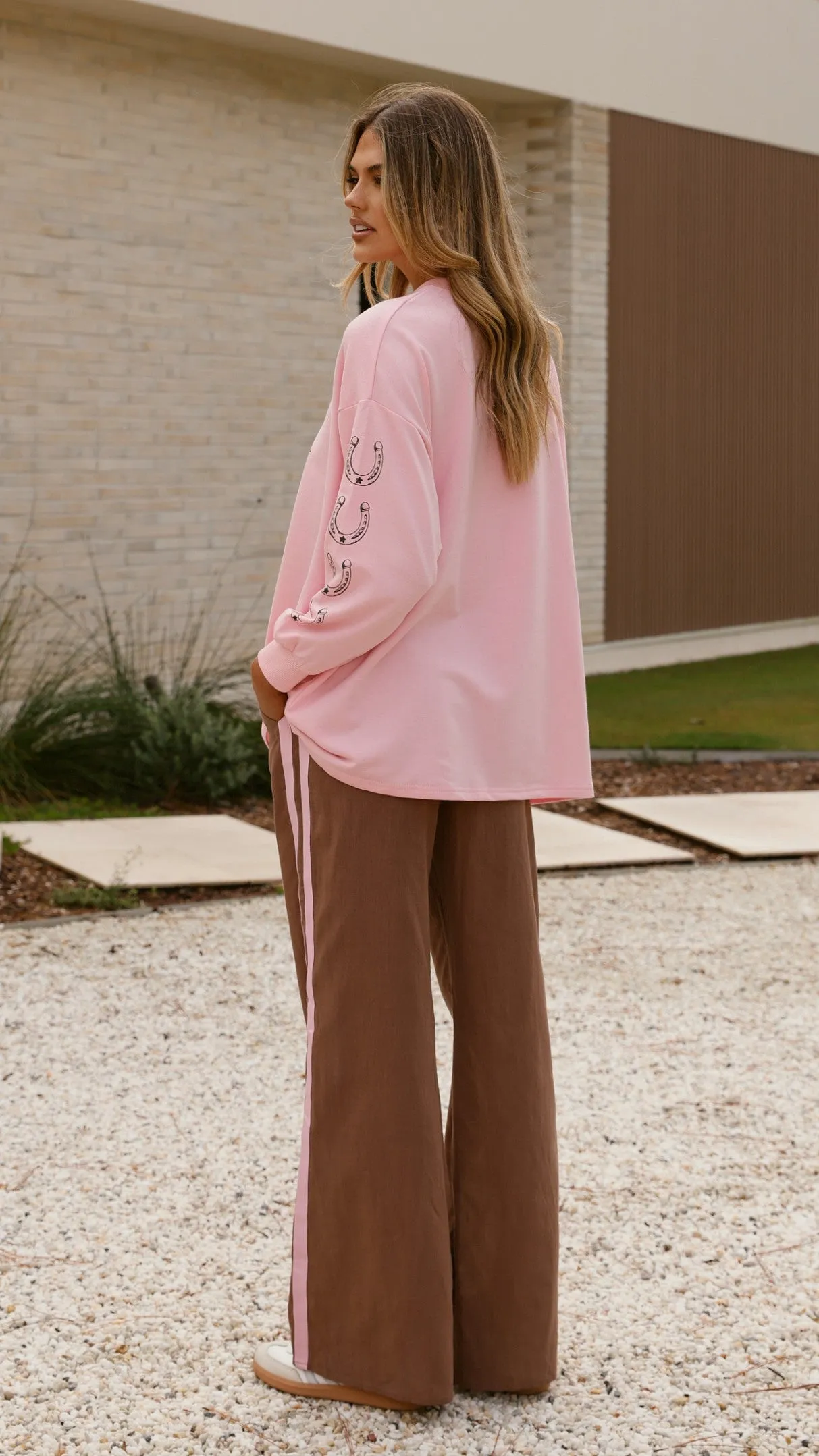 Yee-haw Long Sleeve Top and Pants Set - Pink / Brown sold by Billy J product image thumbnail 3