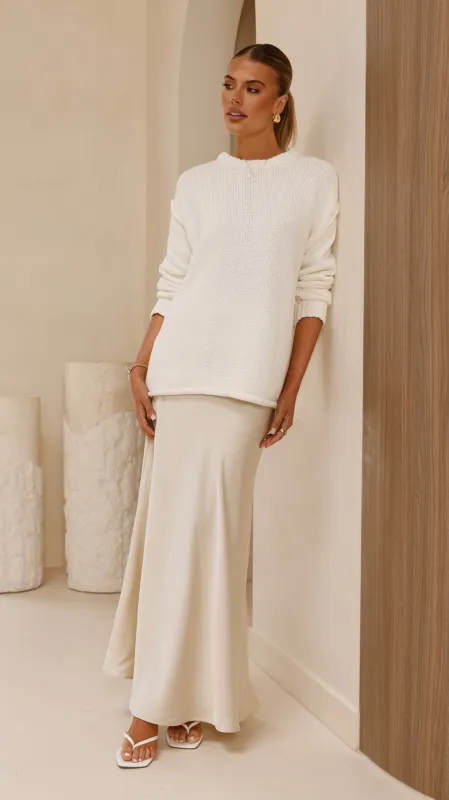 Delvine Knit Jumper - Cream sold by Billy J