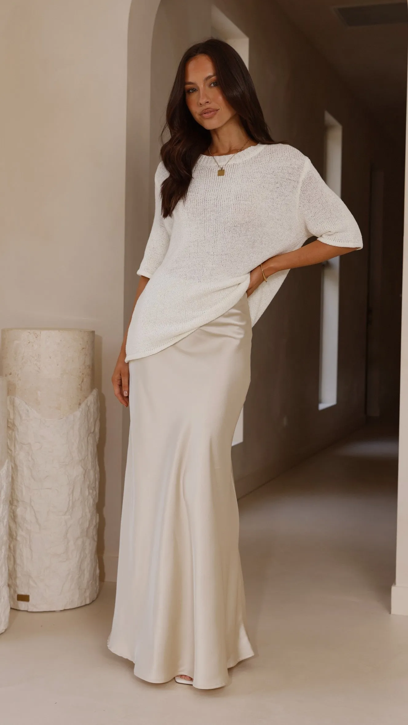 Amara Knit Top - White sold by Billy J product image thumbnail 4