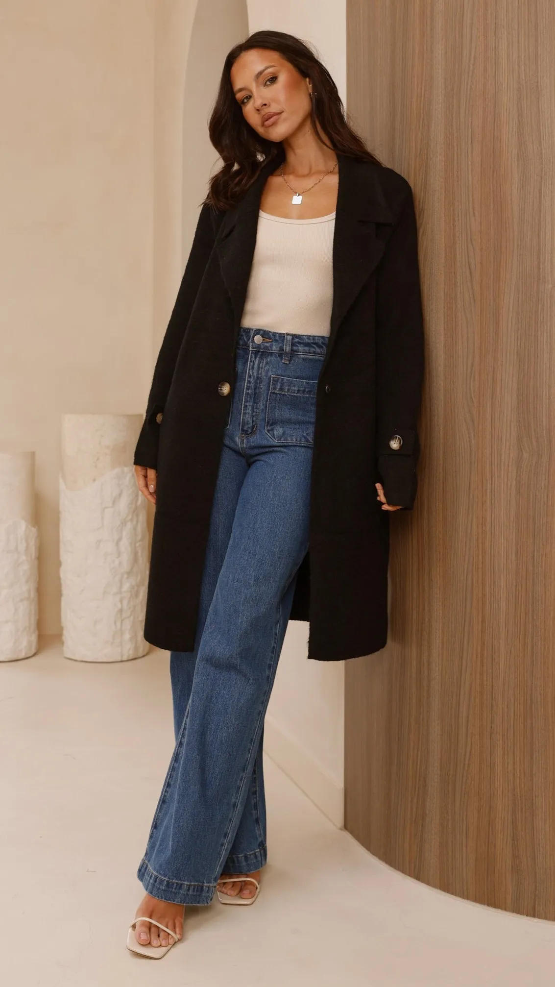 Valiza Knit Coat - Black sold by Billy J product image thumbnail 4