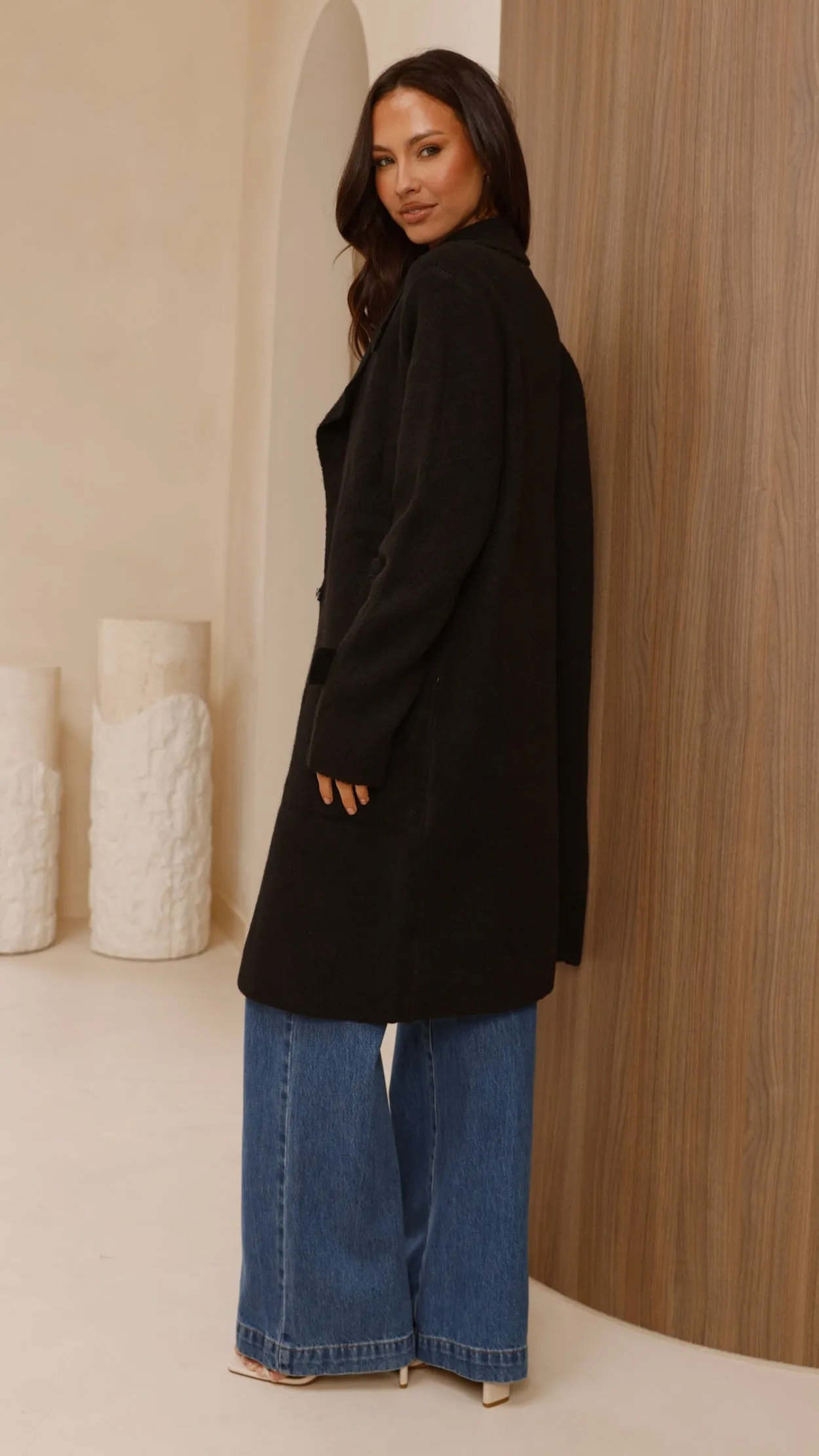 Valiza Knit Coat - Black sold by Billy J product image thumbnail 2
