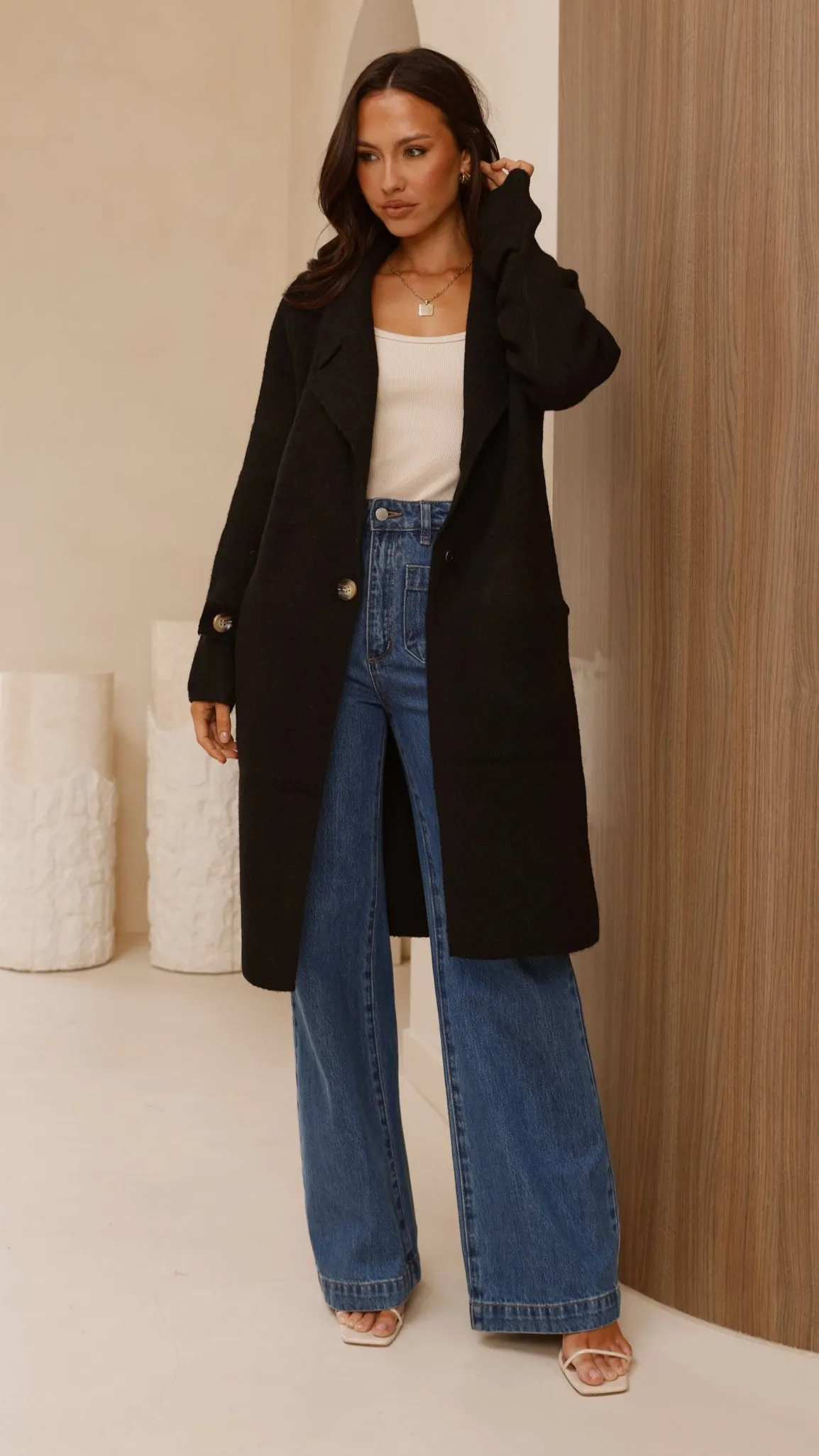 Valiza Knit Coat - Black sold by Billy J product image thumbnail 5