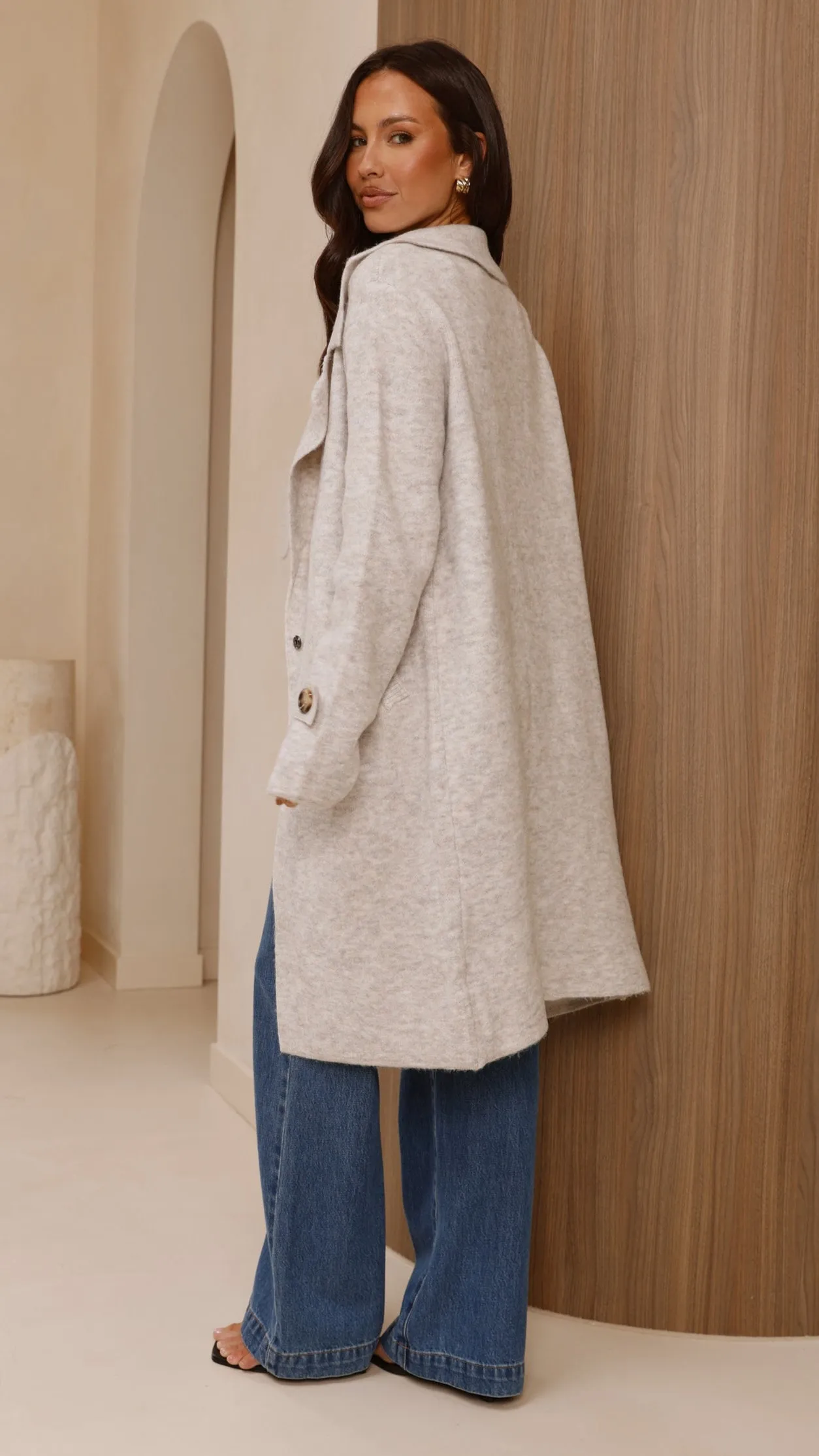Valiza Knit Coat - Light Grey sold by Billy J product image thumbnail 2