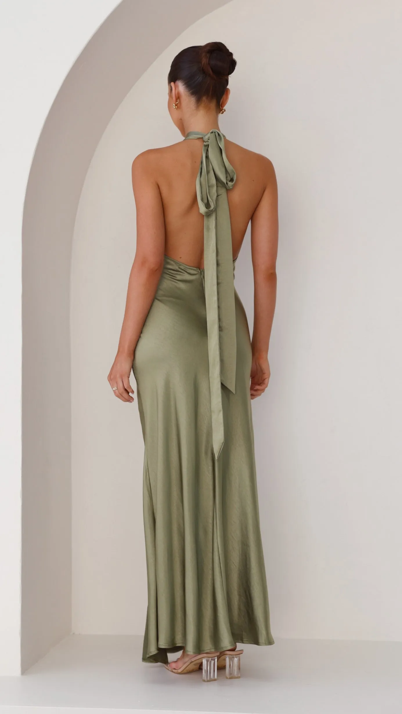 Amalia Maxi Dress - Olive sold by Billy J product image thumbnail 3
