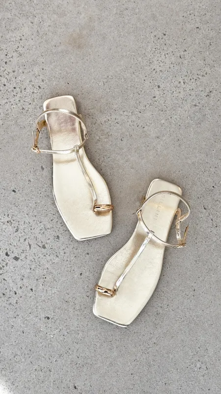 Elodia Sandal - Gold Metallic sold by Billy J