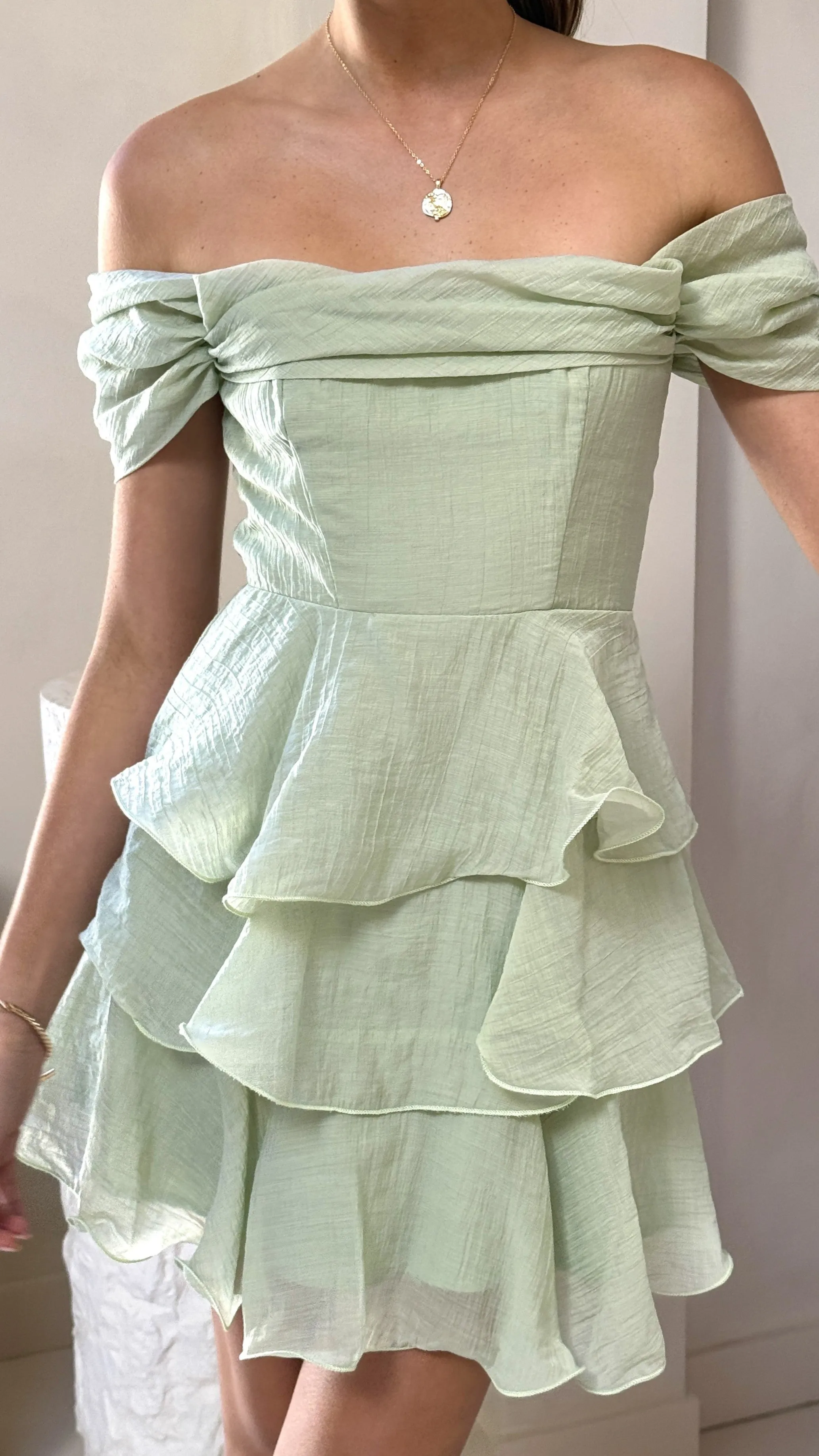 Lanelle Mini Dress - Sage sold by Billy J product image thumbnail 4