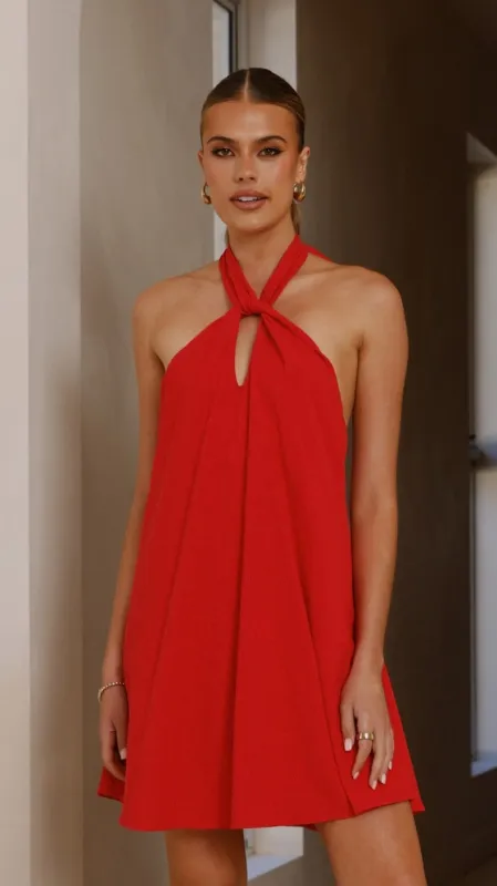 Maja Mini Dress - Red sold by Billy J