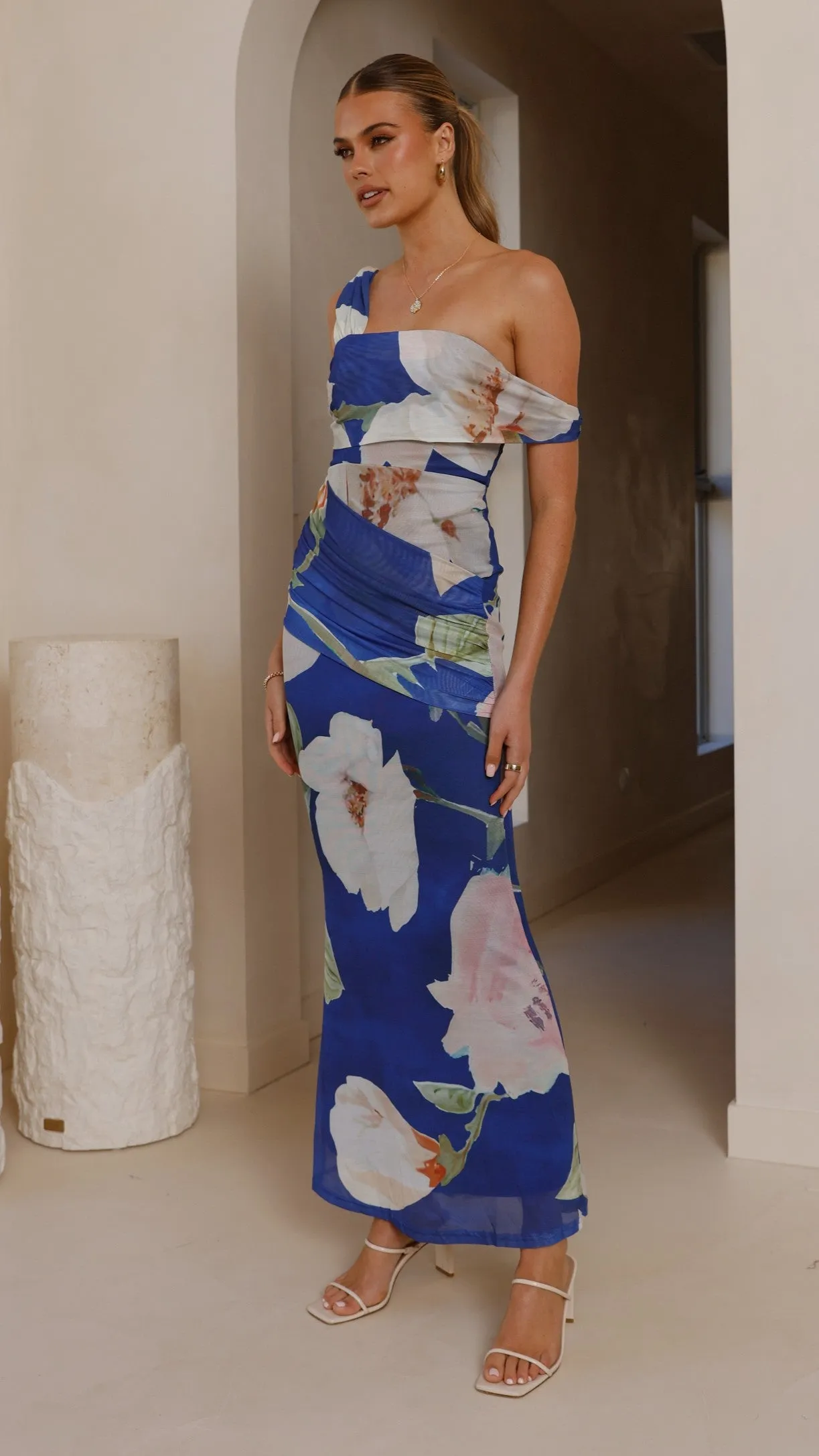Lena Maxi Dress - Dark Blue Floral sold by Billy J product image thumbnail 3