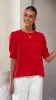Kai Short Sleeve Top - Red sold by Billy J