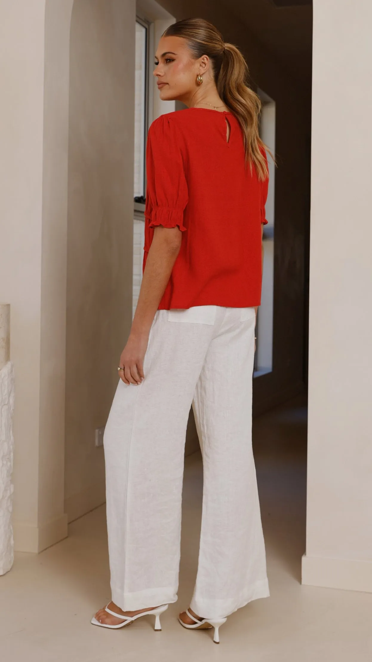 Kai Short Sleeve Top - Red sold by Billy J product image thumbnail 2