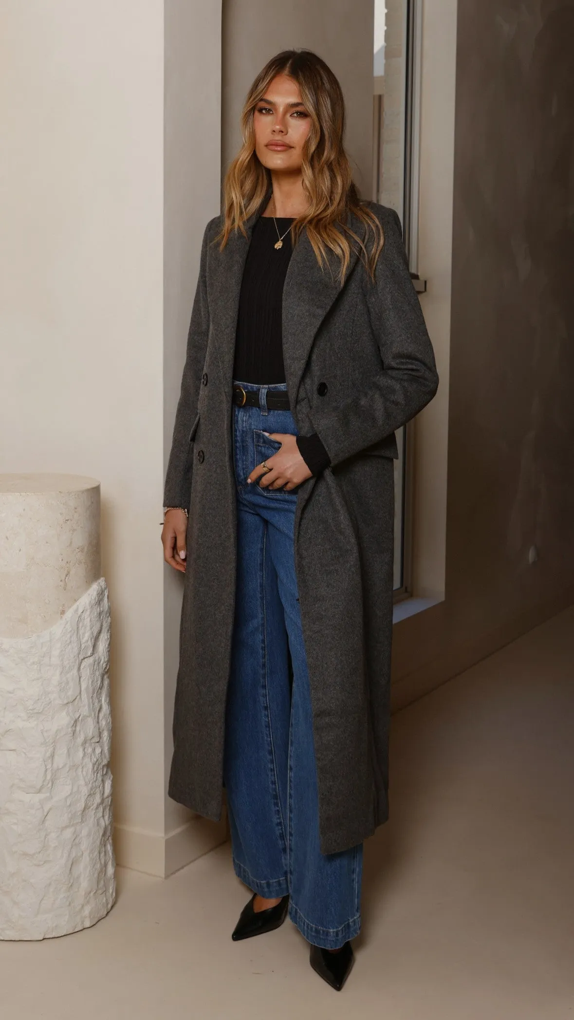 MVN - Lost In New York Coat - Charcoal sold by Billy J product image thumbnail 3