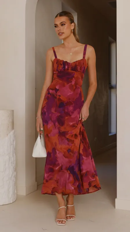 Margo Midi Dress - Dark Rose made by Billy J