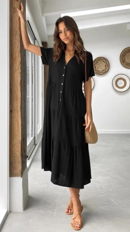 Kimberly Midi Dress - Black sold by Billy J