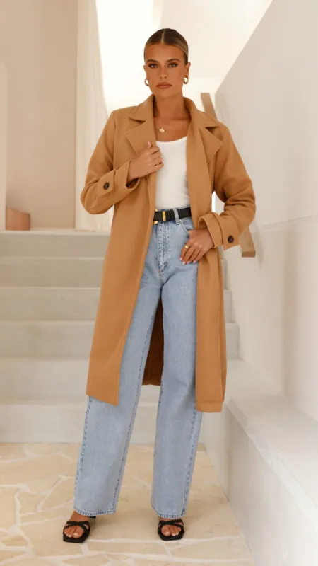 Lue Trench Coat - Camel sold by Billy J