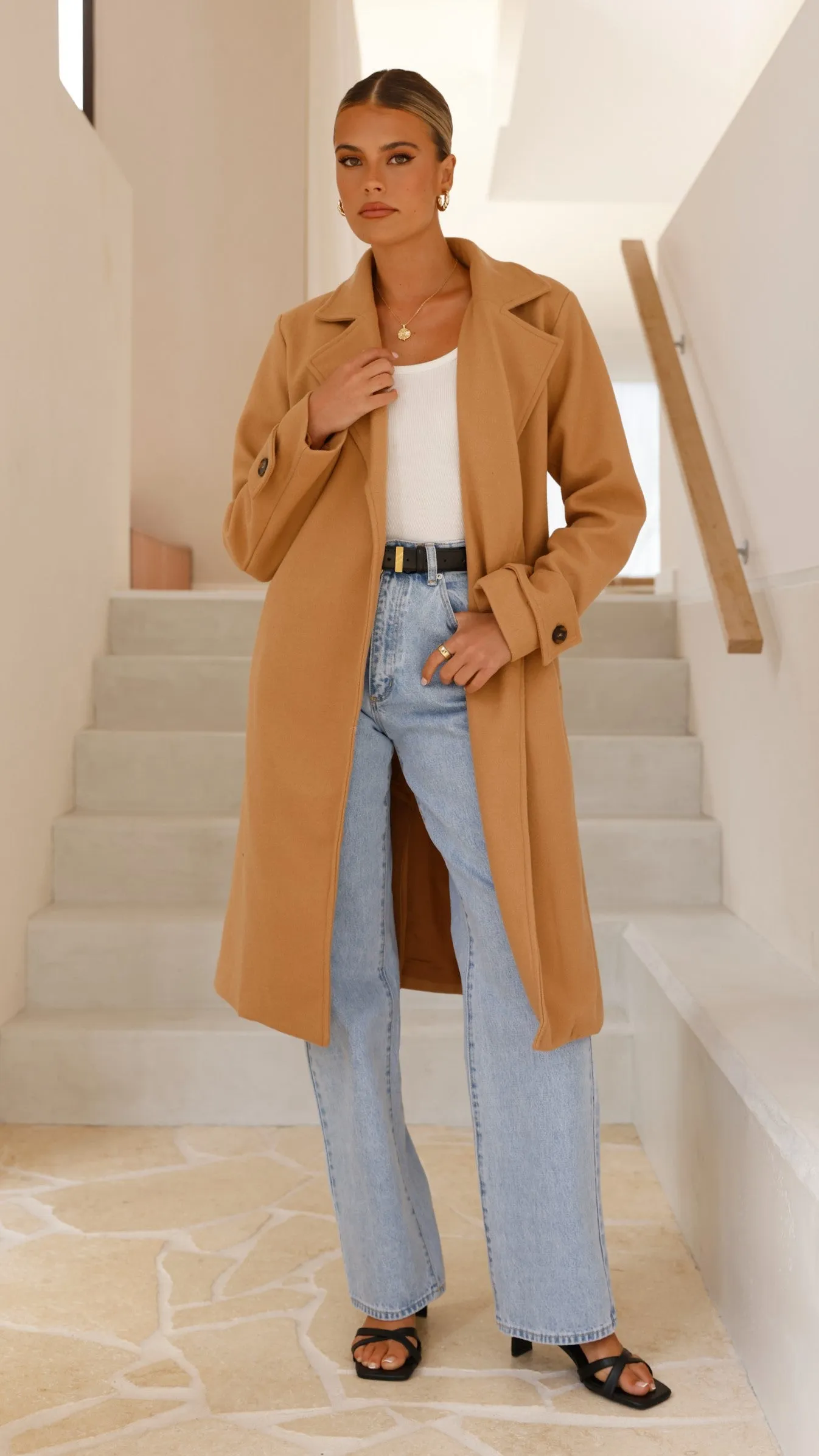 Lue Trench Coat - Camel sold by Billy J product image thumbnail 4