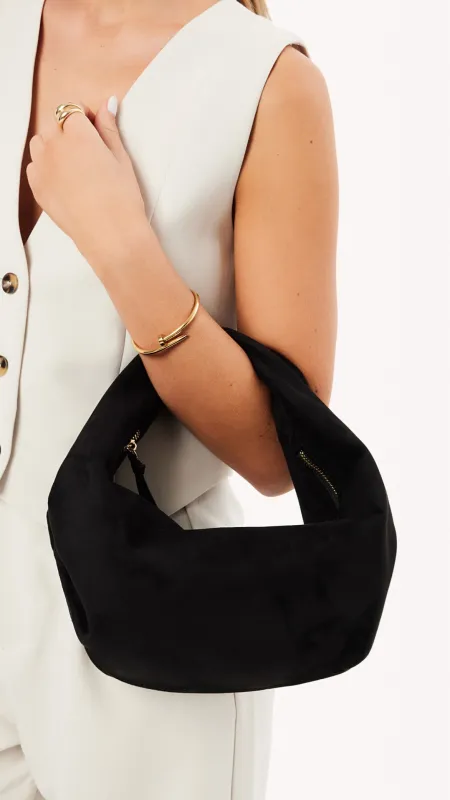 Renee Shoulder Bag - Black Suede sold by Billy J