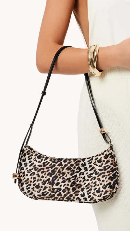 Rosabelle Shoulder Bag - Leopard Satin sold by Billy J