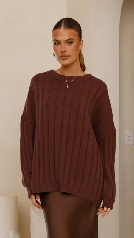 Naiva Oversized Knit - Brown sold by Billy J