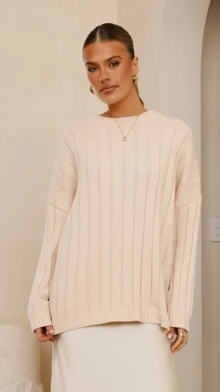 Naiva Oversized Knit - Cream sold by Billy J