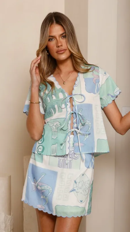 Colton Top - Blue/White sold by Billy J