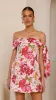 Halen Off Shoulder Mini Dress - Pink Floral sold by Billy J