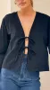 Kiera Tie Front Top - Black sold by Billy J