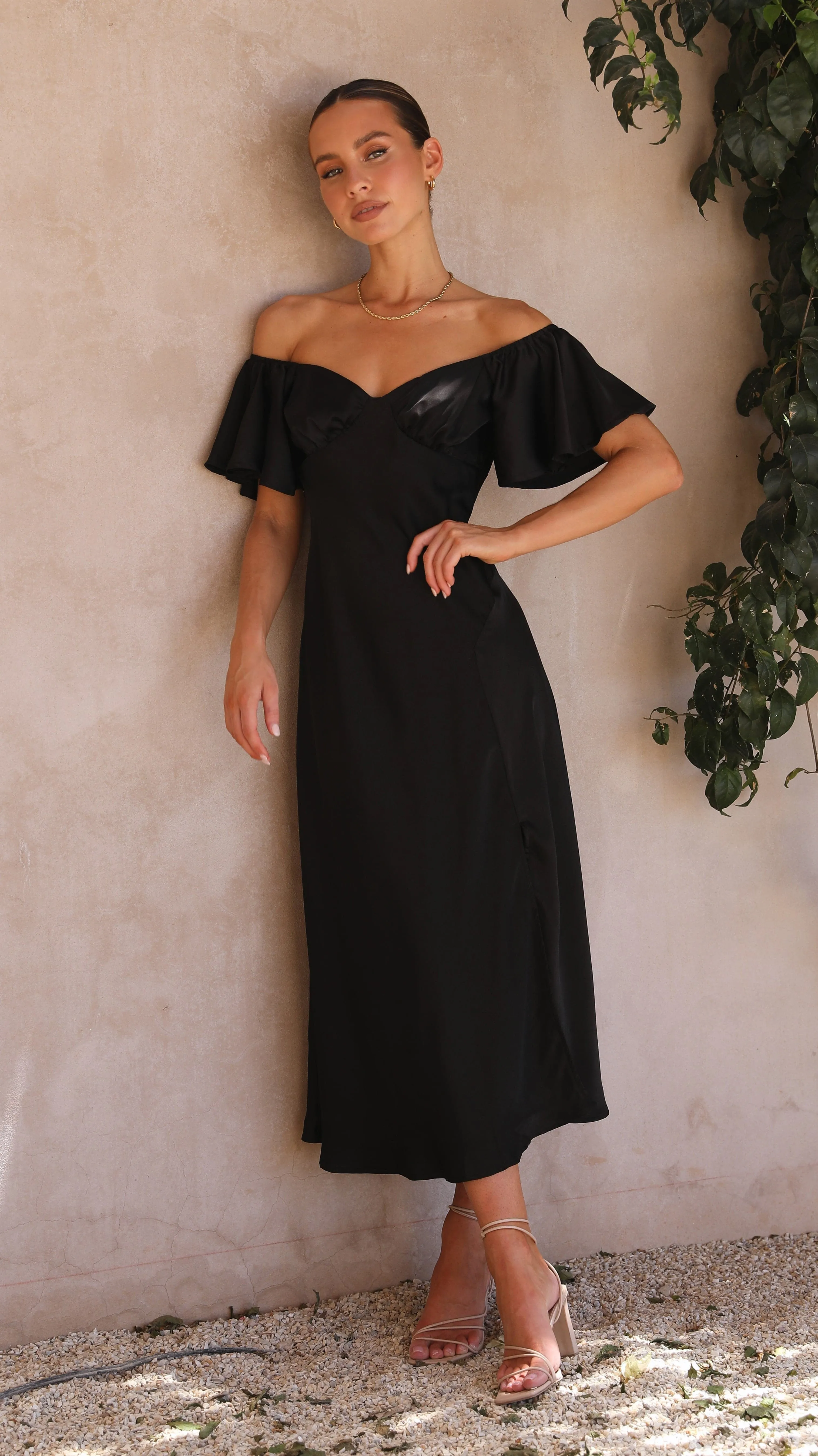 Louisa Midi Dress - Black sold by Billy J product image thumbnail 4