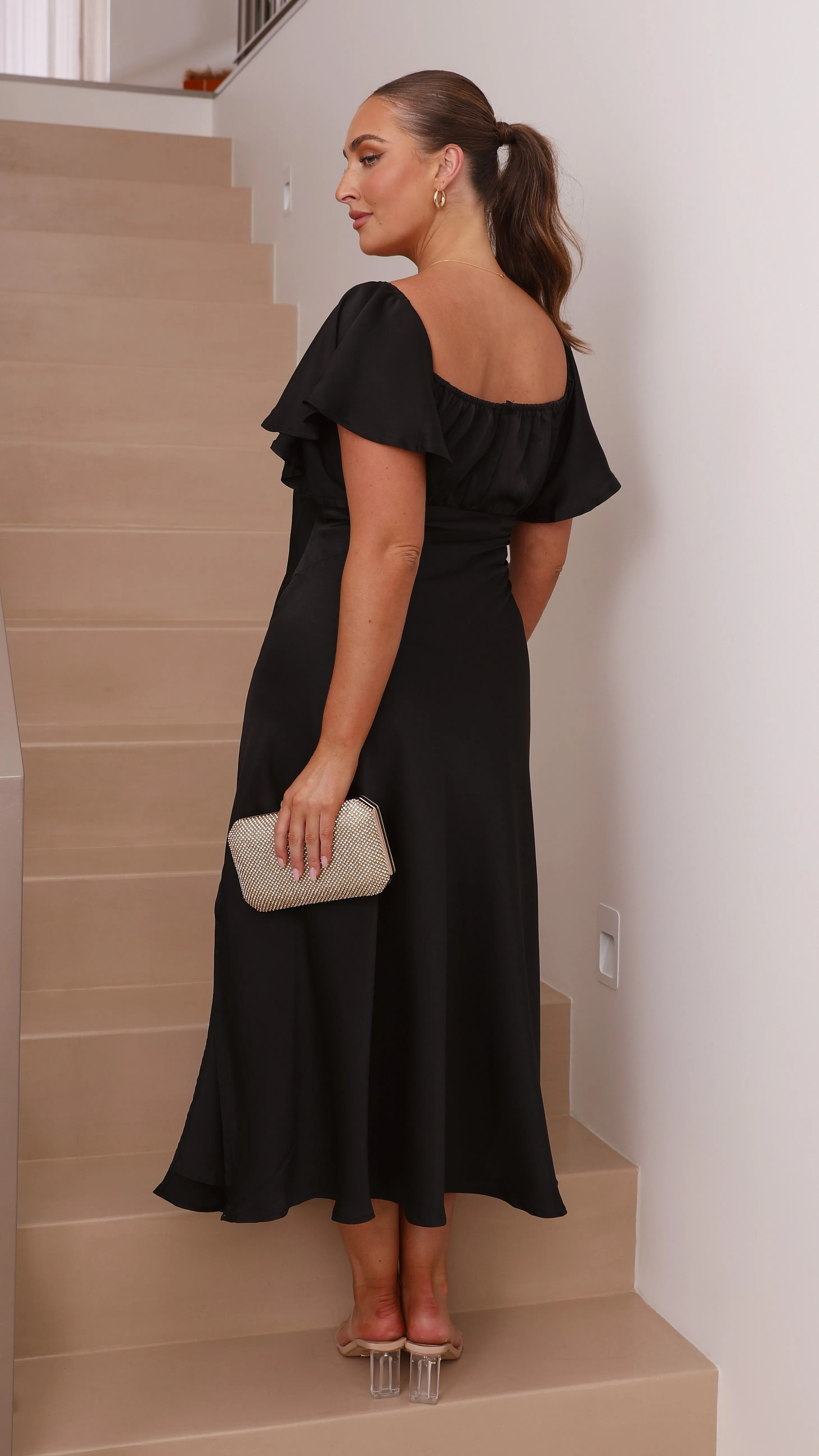 Louisa Midi Dress - Black sold by Billy J product image thumbnail 3