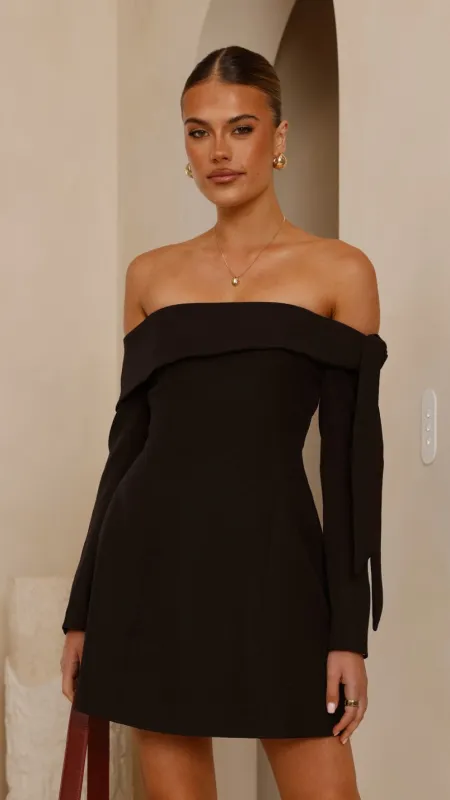 Halen Long Sleeve Mini Dress - Black sold by Billy J