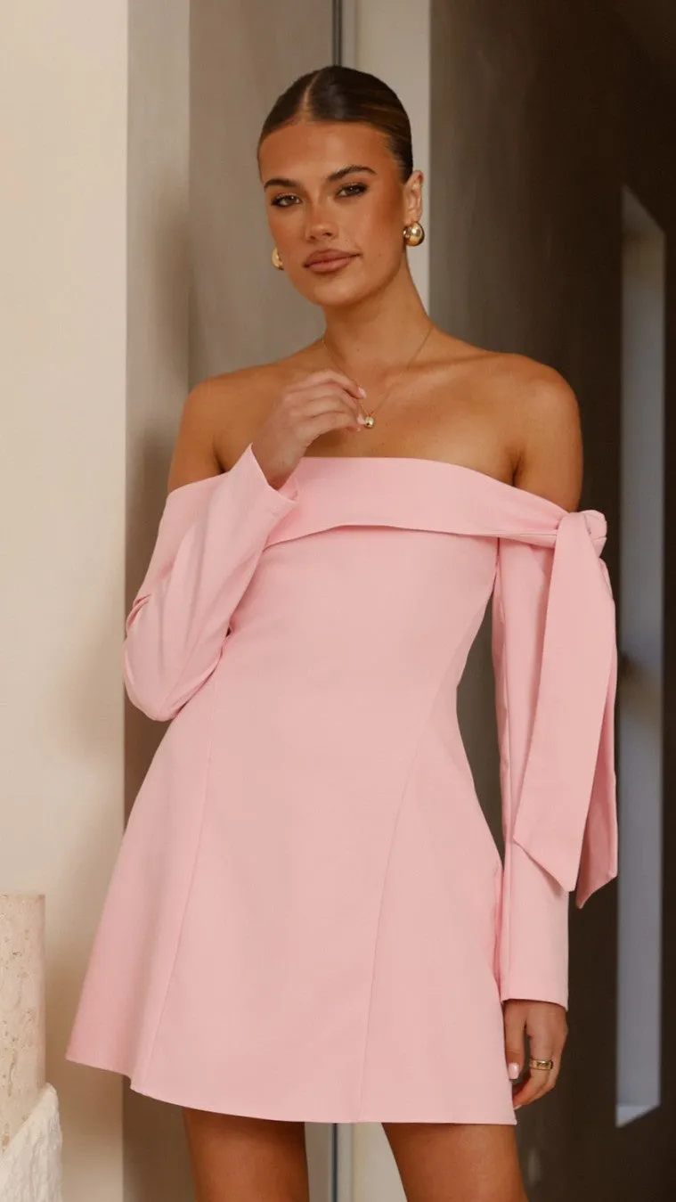 Halen Long Sleeve Mini Dress - Pink sold by Billy J product image thumbnail 3