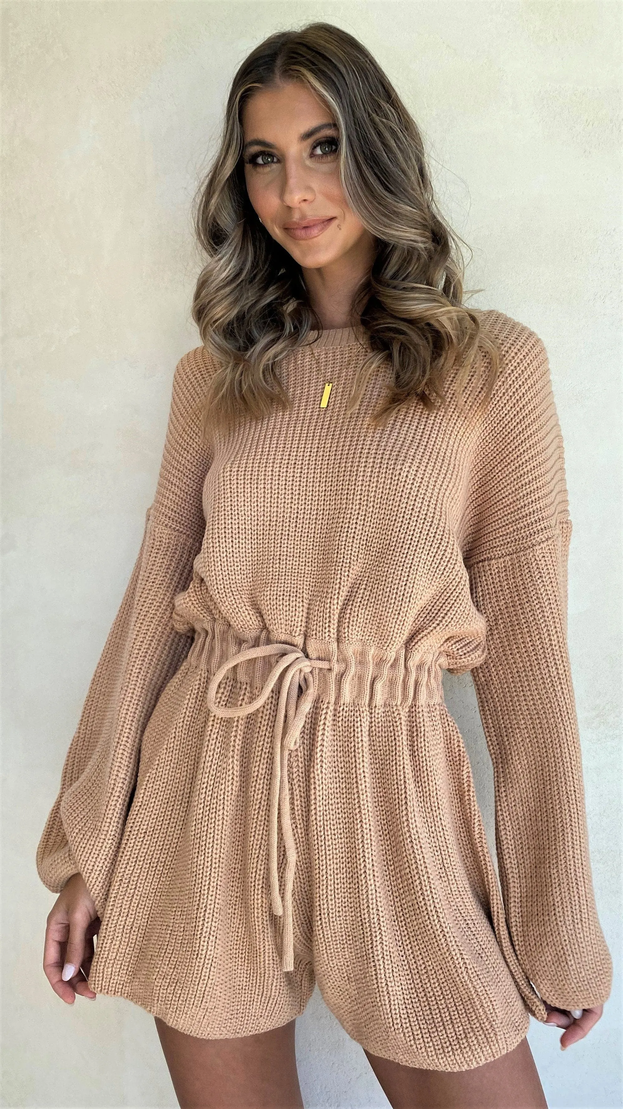 Sol Knit Playsuit - Camel sold by Billy J product image thumbnail 2