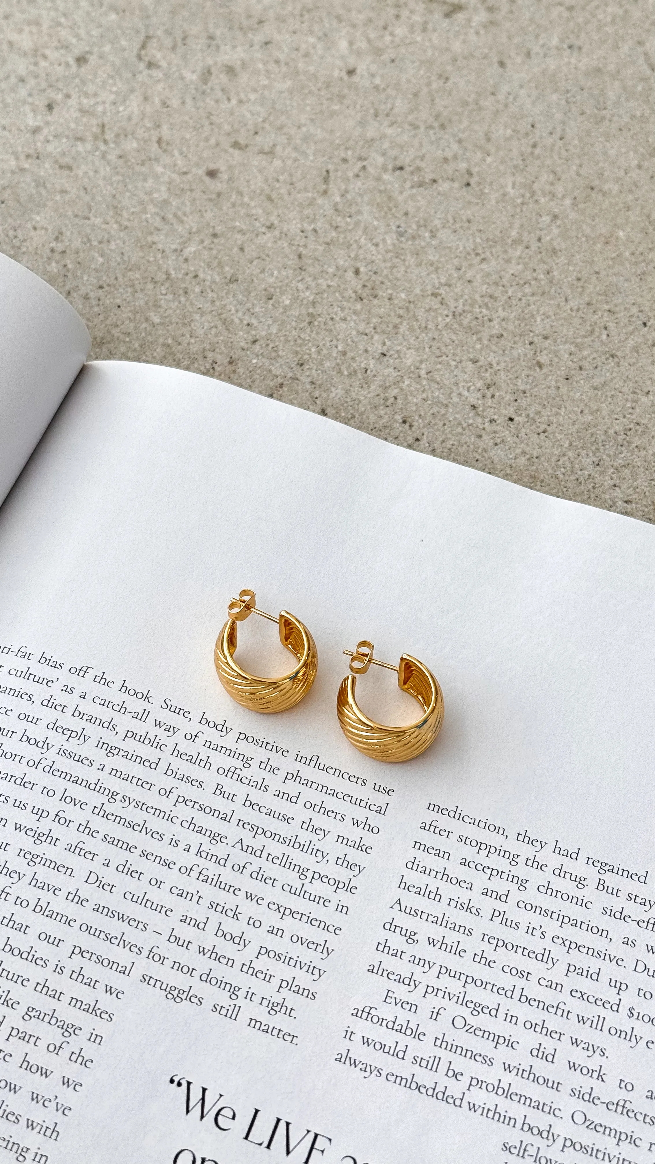 Ziggy Earrings - Gold sold by Billy J product image thumbnail 3