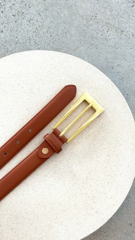Stacey Belt - Latte / Gold sold by Billy J