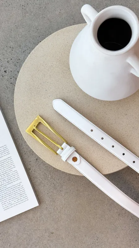 Stacey Belt - Chalk / Gold sold by Billy J