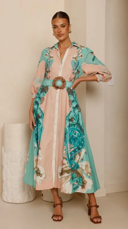 Macy Midi Dress - Willow Print sold by Billy J