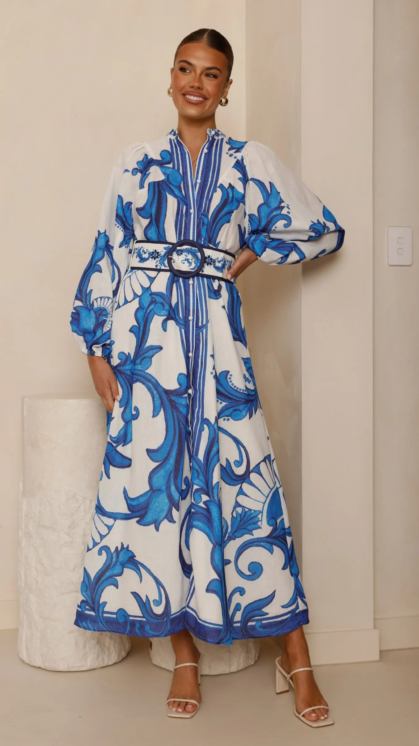 Carmal Long Sleeve Maxi Dress - Paradise sold by Billy J