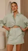 Charla Button Up Top - Sage sold by Billy J