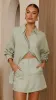Charla Button Up Top - Sage sold by Billy J