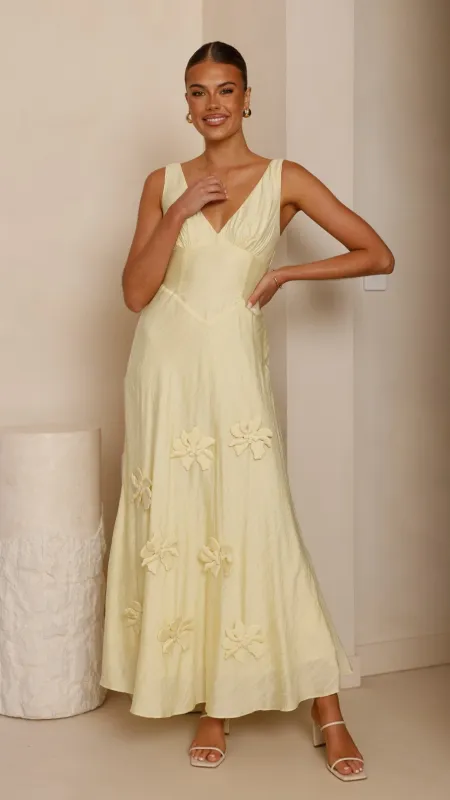 Lavara Maxi Dress - Yellow sold by Billy J