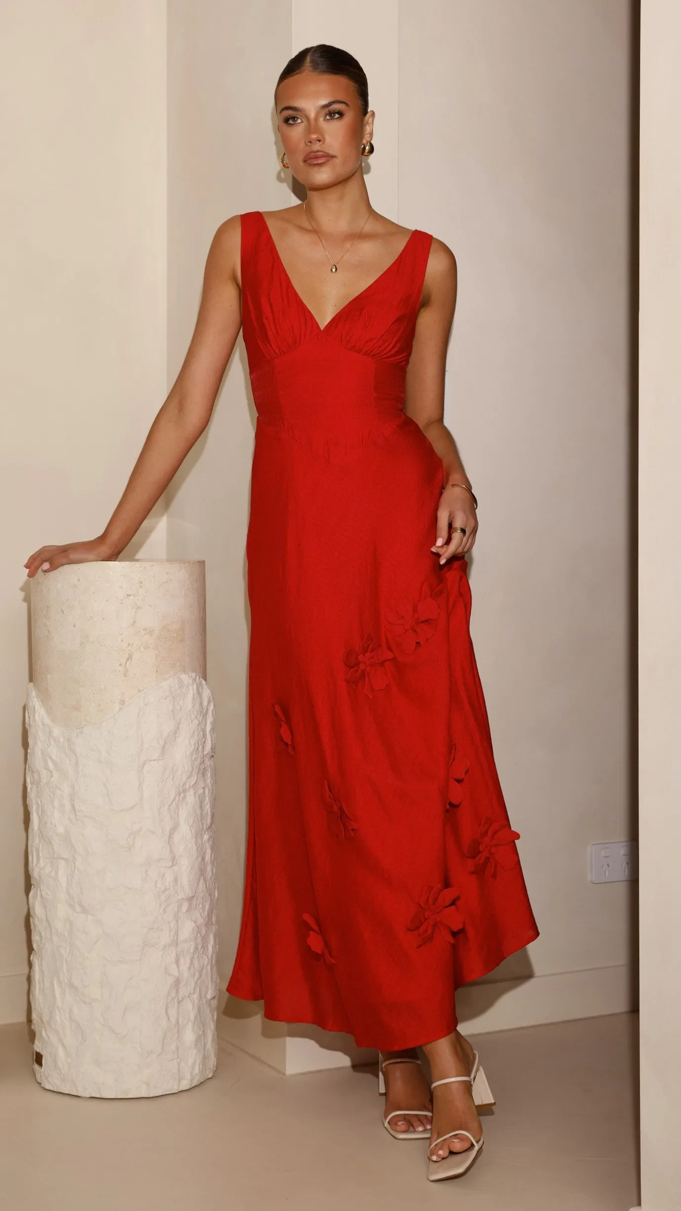 Lavara Maxi Dress - Red sold by Billy J product image thumbnail 5