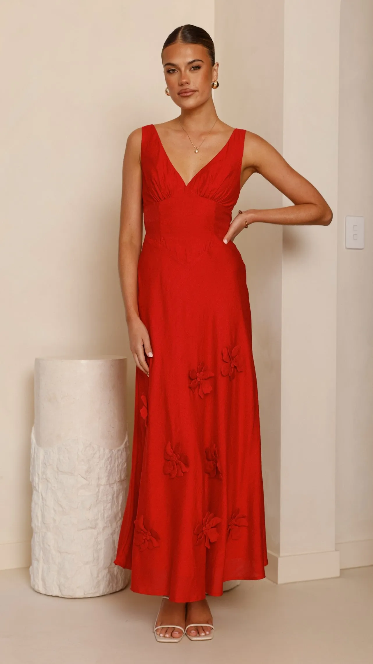 Lavara Maxi Dress - Red sold by Billy J product image thumbnail 4