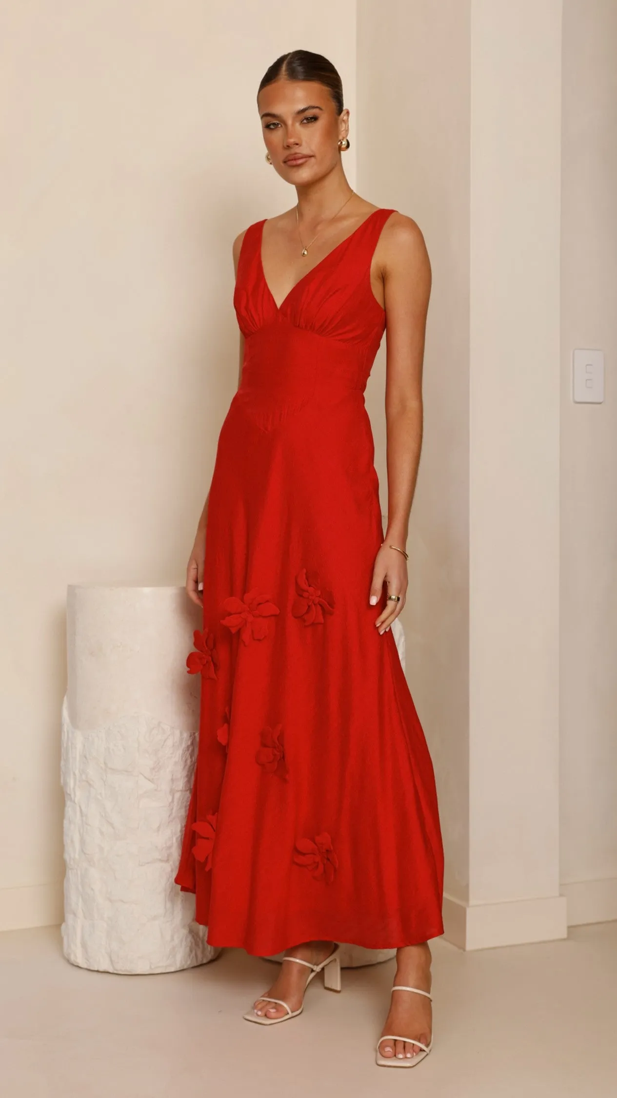 Lavara Maxi Dress - Red sold by Billy J product image thumbnail 3