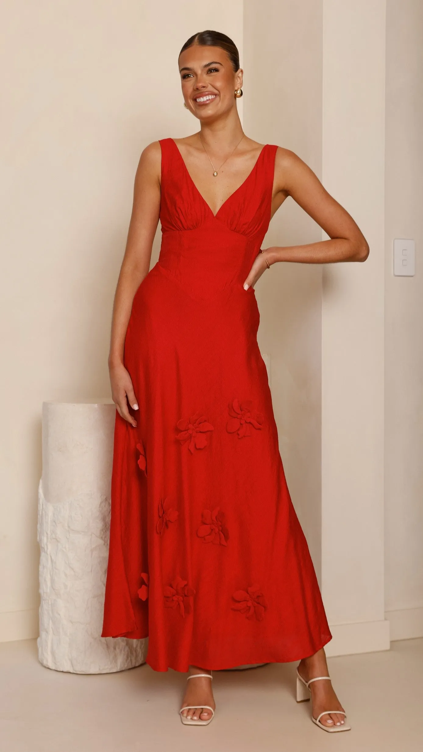 Lavara Maxi Dress - Red sold by Billy J