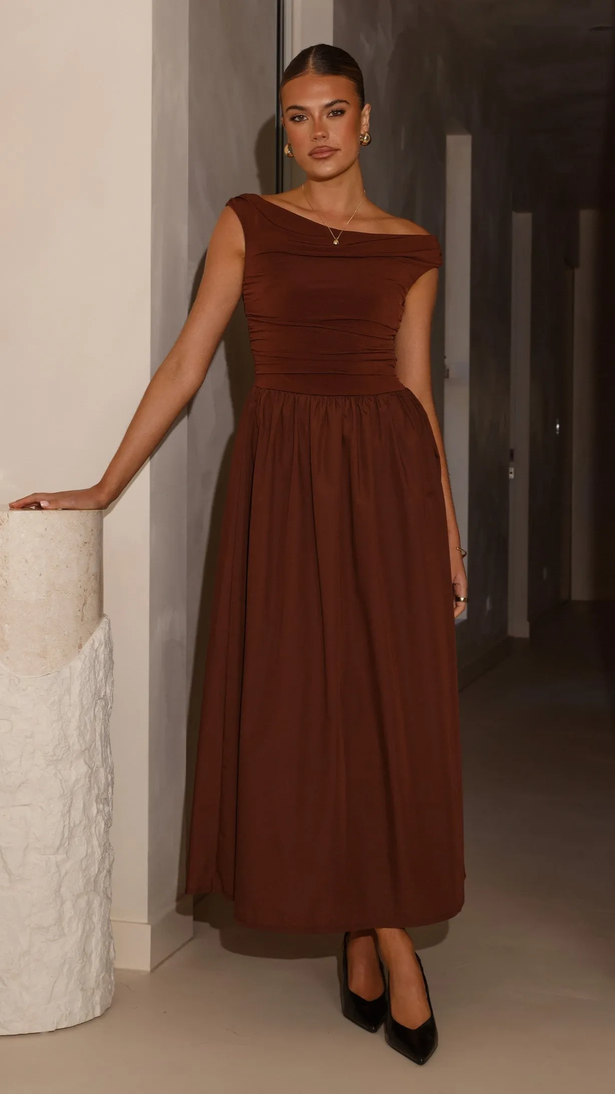 Immy Midi Dress - Brown sold by Billy J product image thumbnail 3